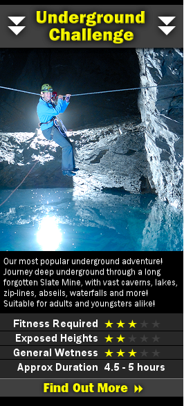 Information on our Challenge Underground Adventure